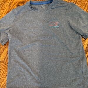 Boys Vineyard Vines Blue / Gray Performance Shirt size 7
